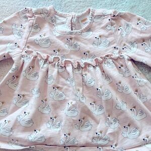 Gymboree Baby Pink Swan Print Top - 6-12 Months